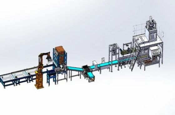 Automatic Robotic Packaging Palletizing Systems Touch Screen Operation Mode