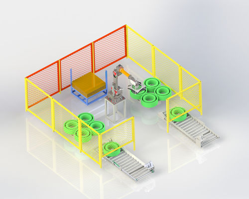 Automated PET strapping winder winding machine with automatic Palletizing System