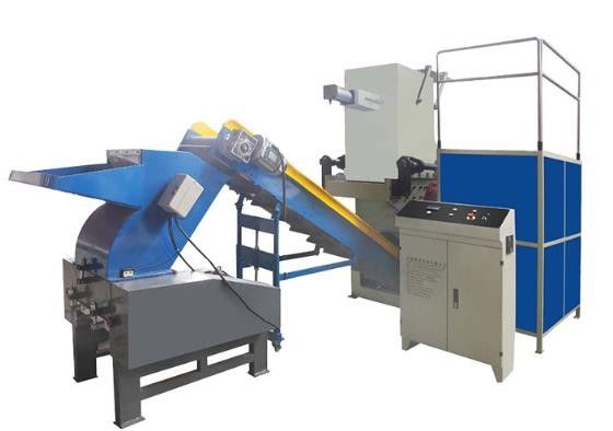 High Torque Single Rotor Shredder Ram Construction For Shredding Hazardous Waste