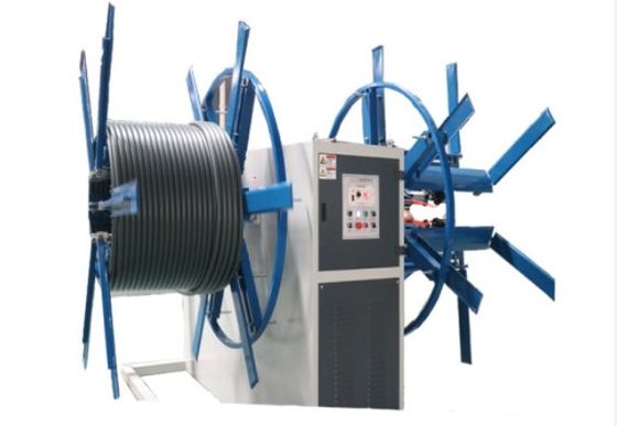 Double Disk Plastic Pipe Coiler Winding Machine Full Automatic PLC Control