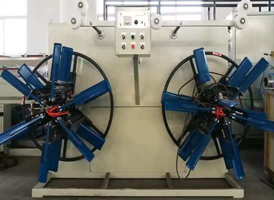 Automatic Recycled Rubber Strip Hose Winding Machine Compact  PLC Control
