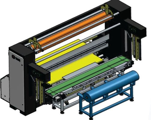 Double Chain Automatic Pillow Fabric Roll Wrapping Machine PLC Control