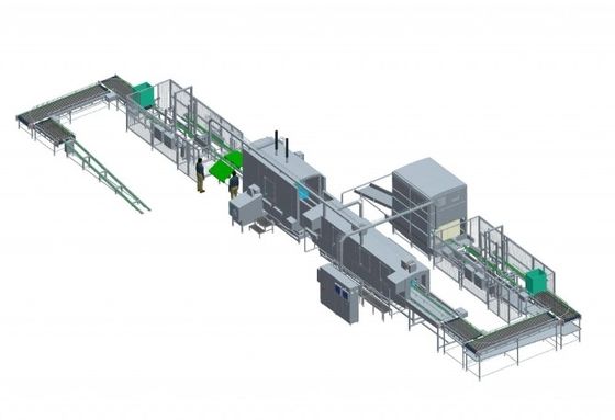 Continuous Robotic Palletizing Depalletizing Systems With Pallet Stacker