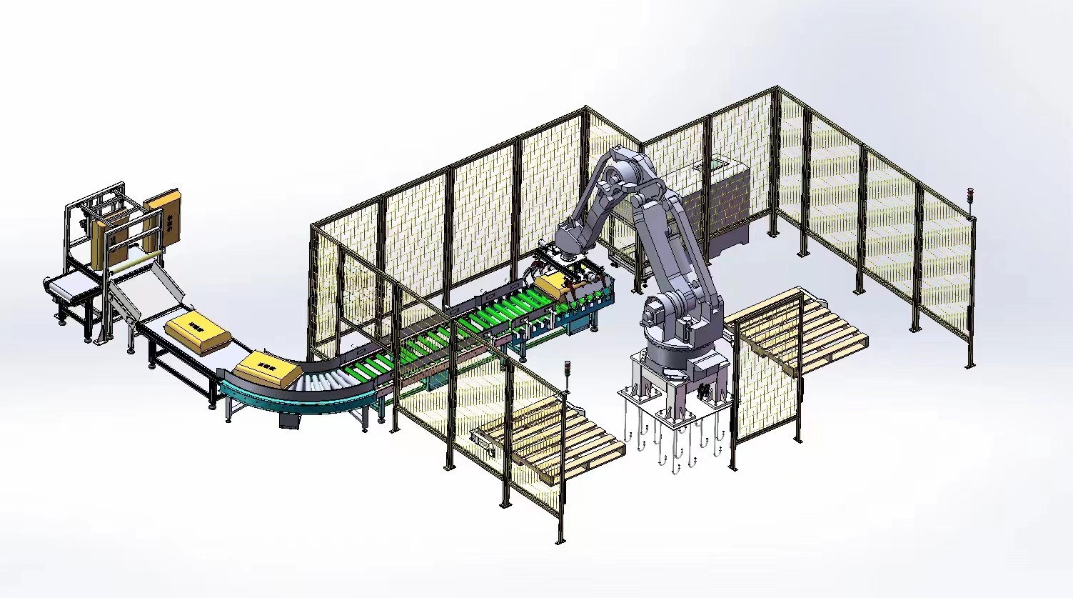 Electric Robotic Packaging And Palletizing Equipment High Speed With ...
