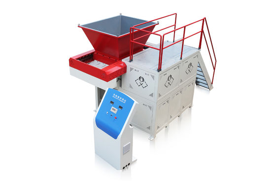 PVC PET Single Shaft Shreding Machine Waste Plastic Recycling Machine PLC Control